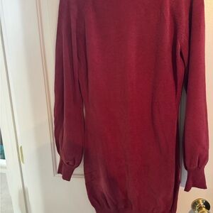 Elegant Red Turtleneck Sweater Dress size L